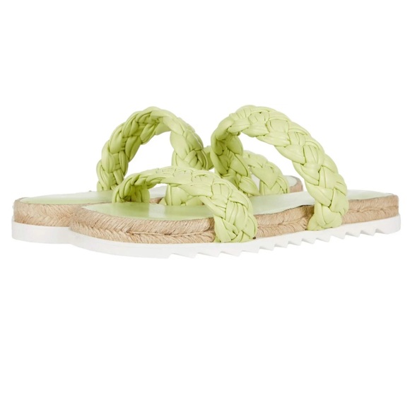 MARC FISHER LTD Jaime Espadrille Slide Sandal Citron Size 5 NWOB - Picture 1 of 6